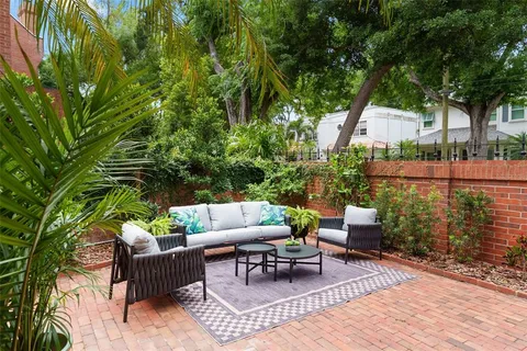 a house view with a garden space