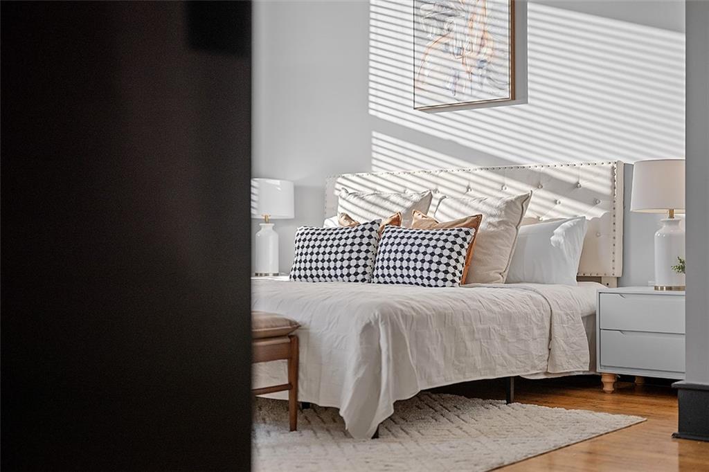 3080 Smallman Street Pittsburgh, PA 15201 - Photo 25 of 48 a bedroom with a bed and a window