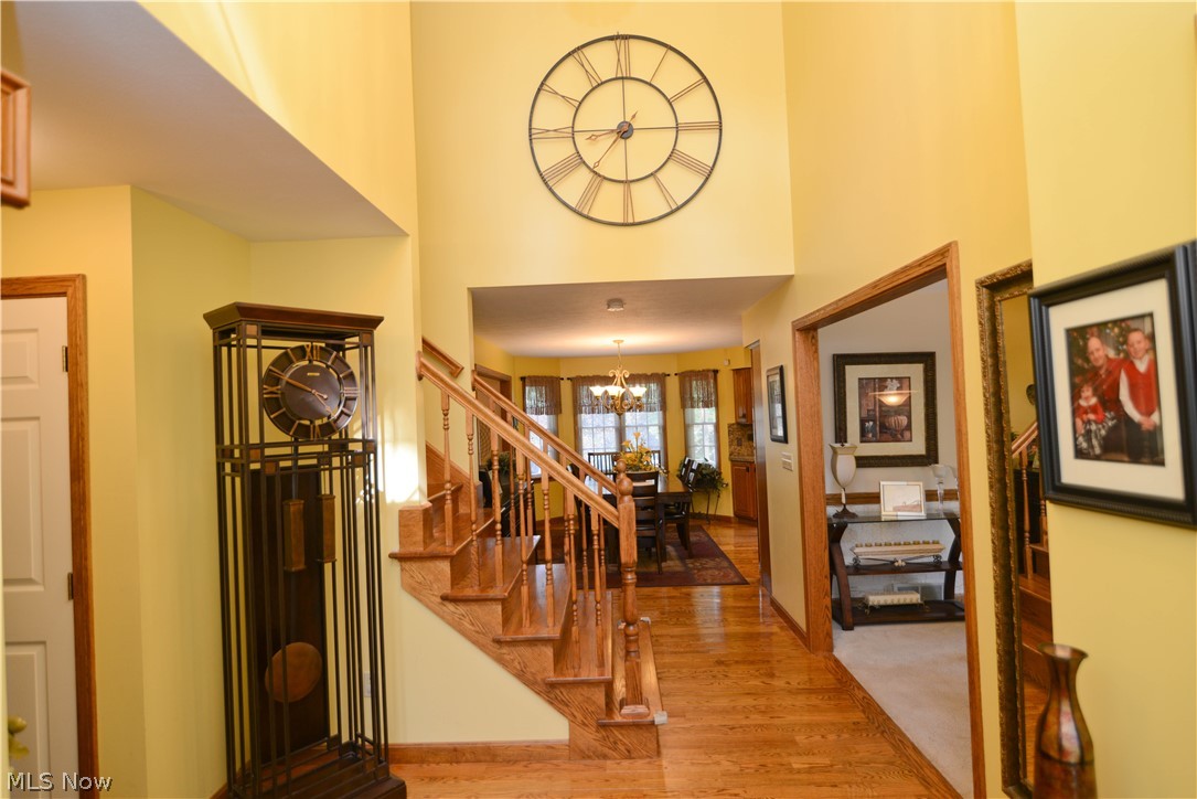 3739 Niles Carver Road Mineral Ridge, OH 44440 - Photo 2 of 32 What a great place to welcome your guests, grand foyer with hardwood floors.