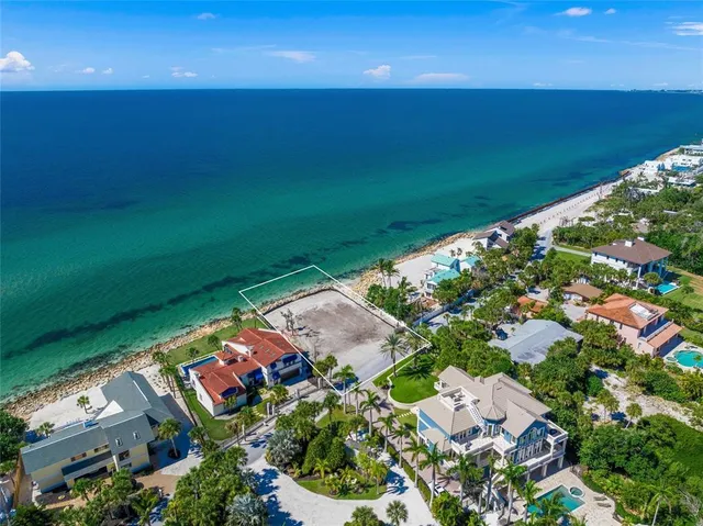 an aerial view of beach and ocean view