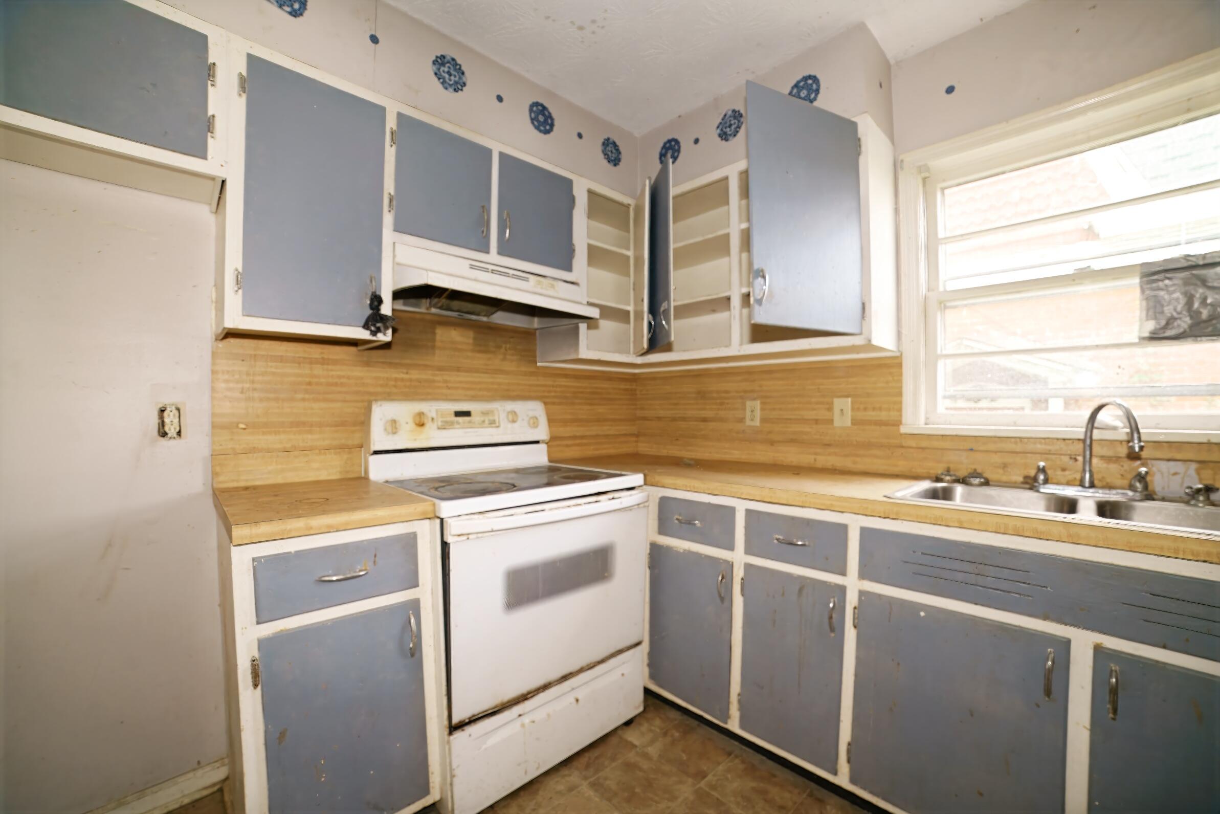 332 East Prospect Street Covington, VA 24426 - Photo 22 of 54 a kitchen with a sink stove and cabinets