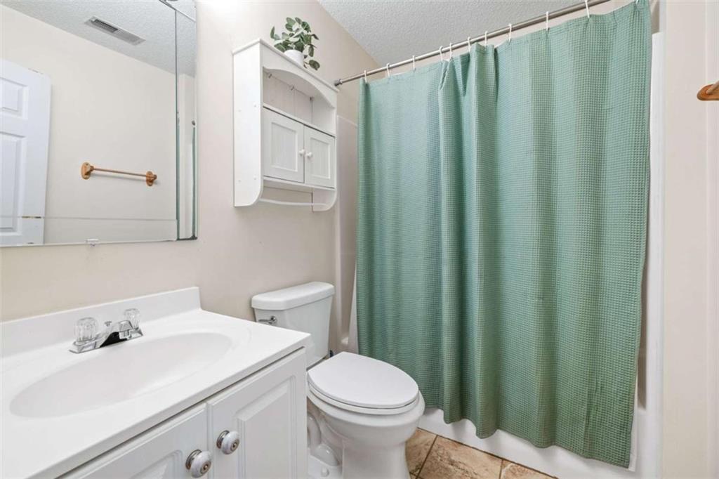 226 Chestnut Avenue Demorest, GA 30535 - Photo 22 of 47 a bathroom with a sink a toilet and shower curtain