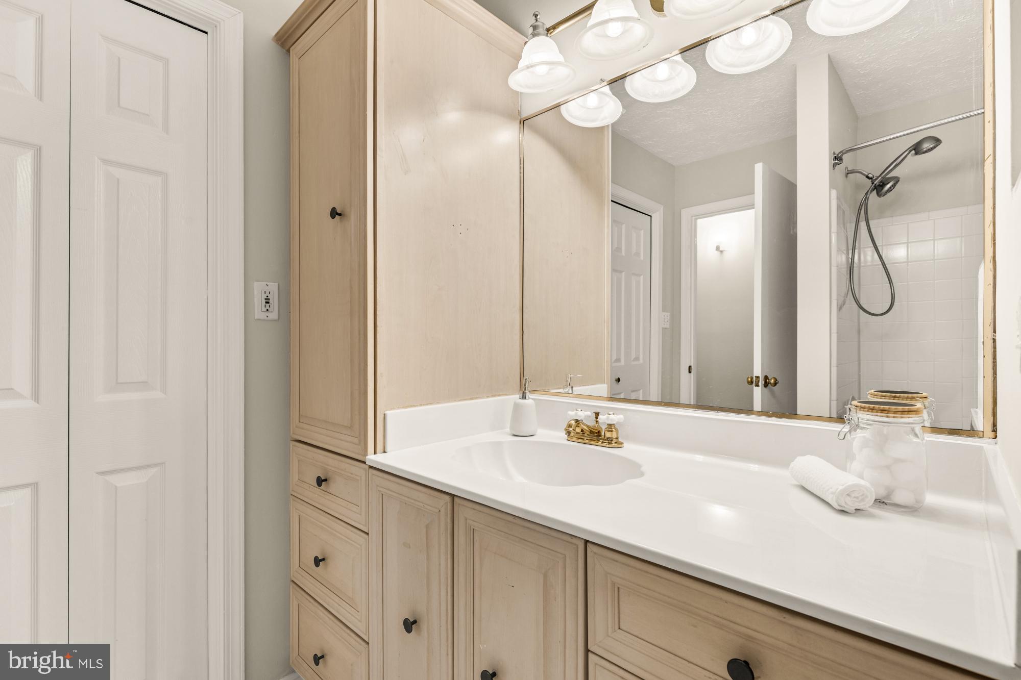 45 Windbrooke Circle, Unit 45 Gaithersburg, MD 20879 - Photo 16 of 29 a bathroom with a sink vanity and a mirror