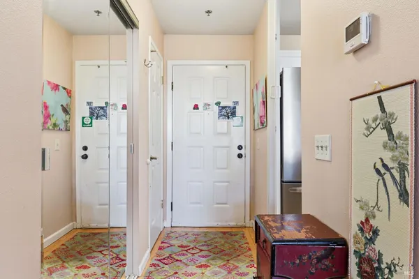 a view of bathroom with a shower and a sink
