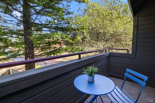a outdoor view with a sitting space