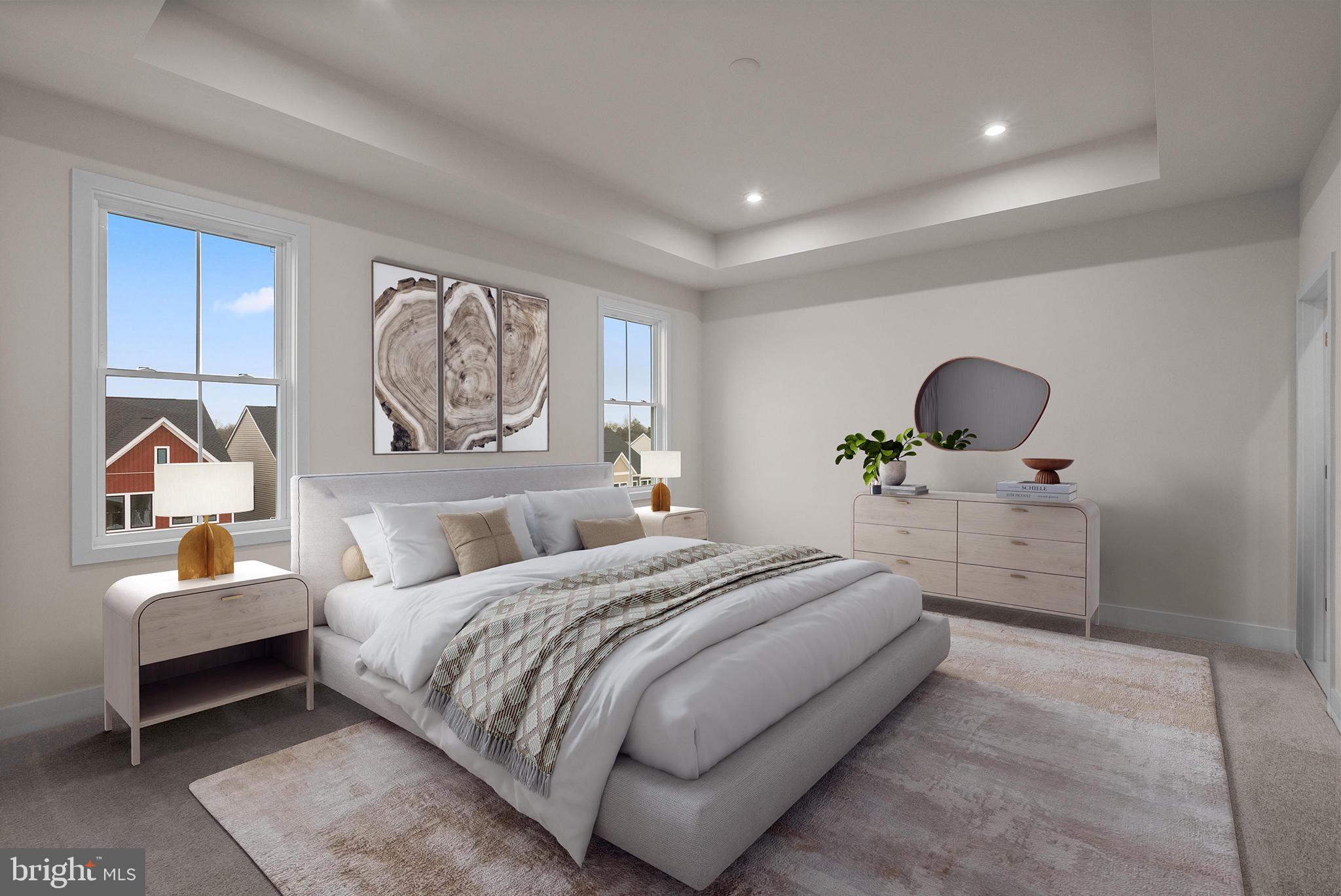 44480 Lowestoft Square Ashburn, VA 20147 - Photo 7 of 44 a bedroom with a large bed and a chandelier