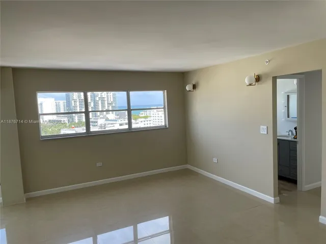 an empty room with a window