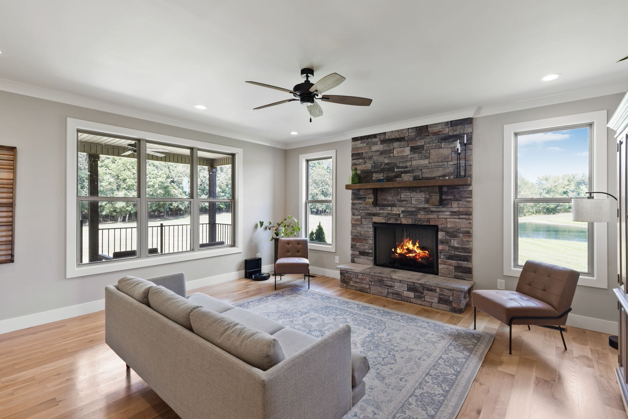 5651 Flewellyn Road Springfield, TN 37172 - Photo 5 of 55 a living room with furniture and a fireplace