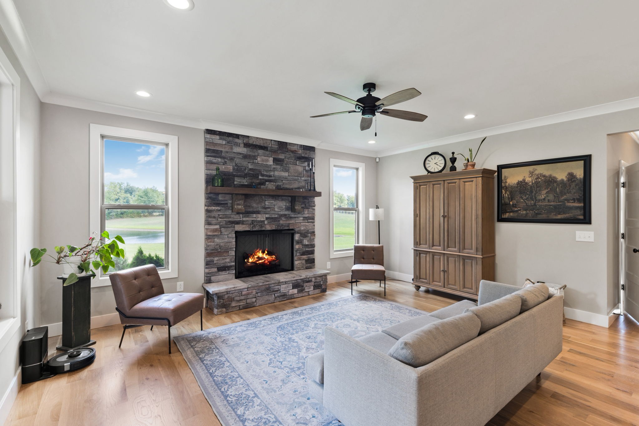 5651 Flewellyn Road Springfield, TN 37172 - Photo 7 of 55 a living room with furniture and a fireplace