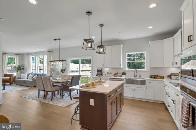 a kitchen with lots of counter top space