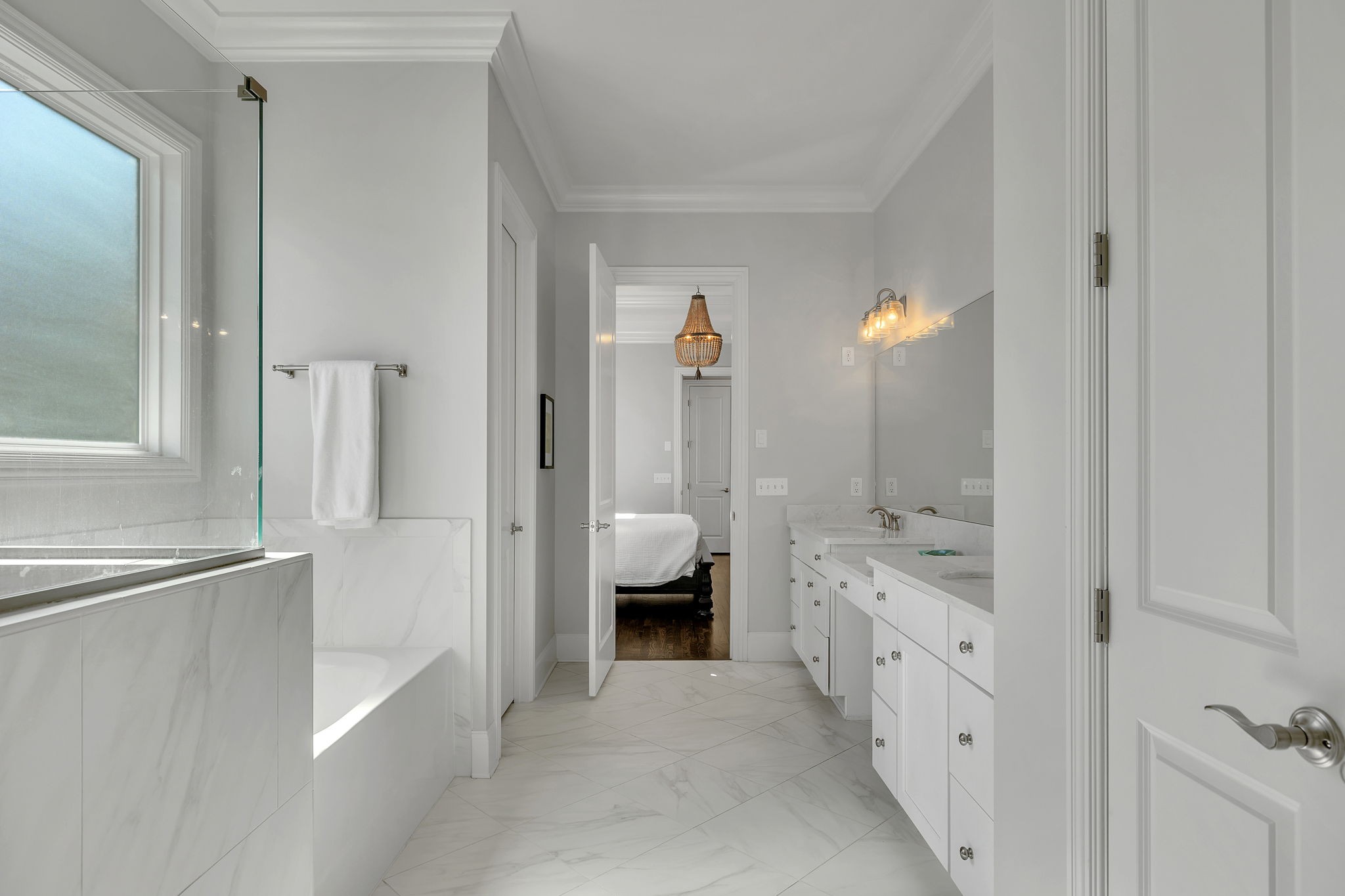 1606 Eliot Road Franklin, TN 37064 - Photo 25 of 49 a spacious bathroom with a granite countertop sink a toilet and shower