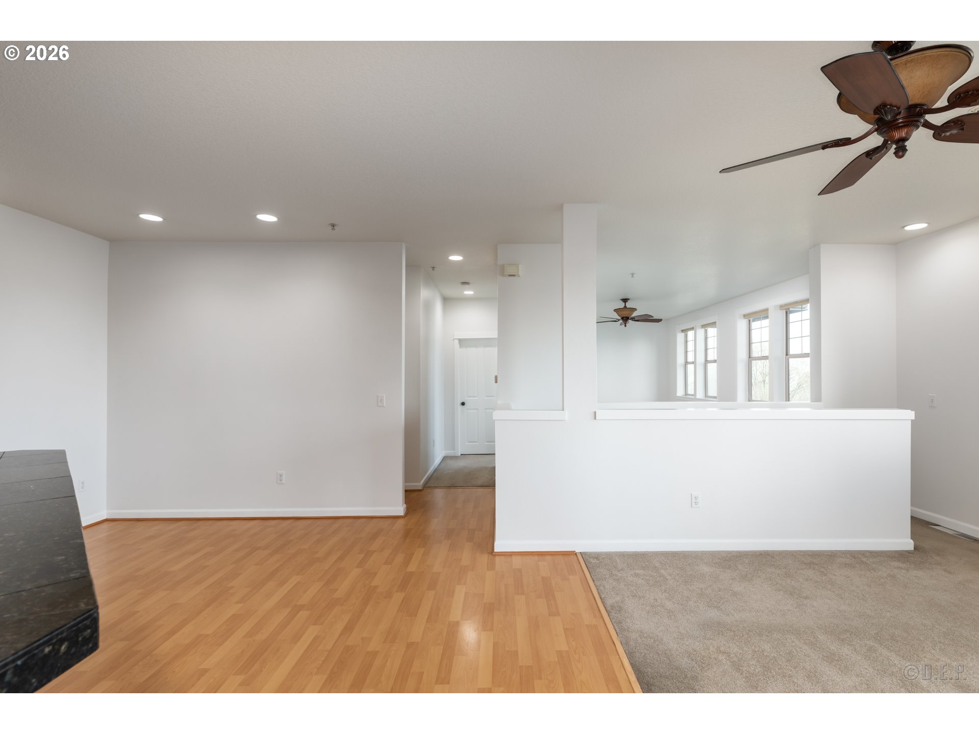 9161 Northwest Germantown Road Portland, OR 97231 - Photo 4 of 28 a living room with furniture and a ceiling fan