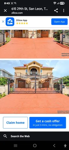 a view of backyard with swimming pool and outdoor seating