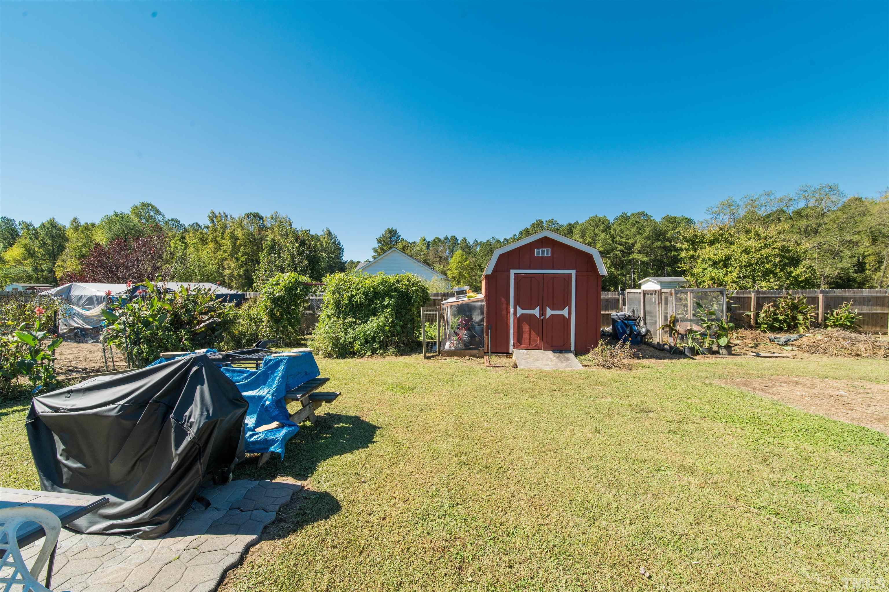 1283 Lee Road Clayton, NC 27520 - Photo 27 of 32 a view of a back yard of the house with a yard