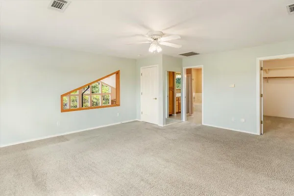 a view of a lake from a window