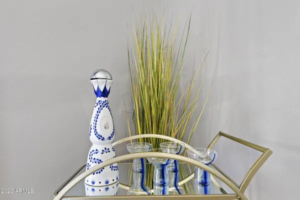 a dining room with furniture and a table