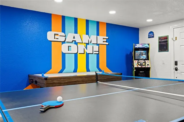 a room with gym equipment