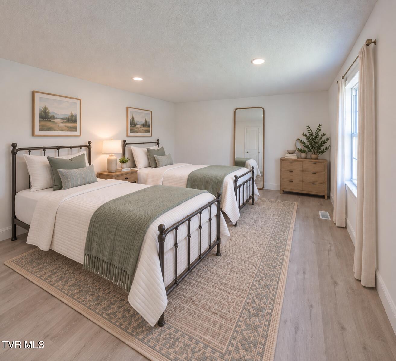 405 Sam Aiken Road Telford, TN 37690 - Photo 14 of 30 Serene Farmhouse Twin Bedroom