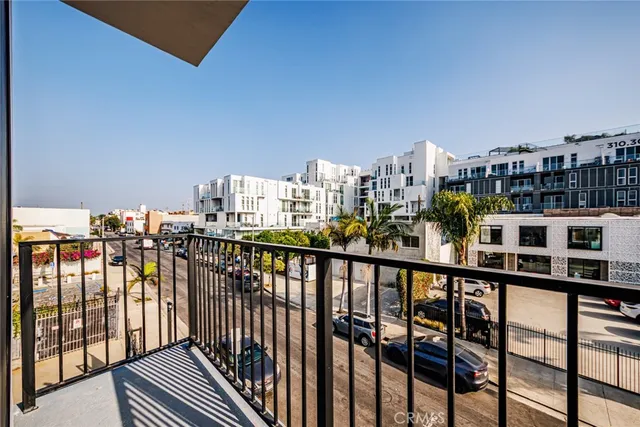 a view of city from balcony