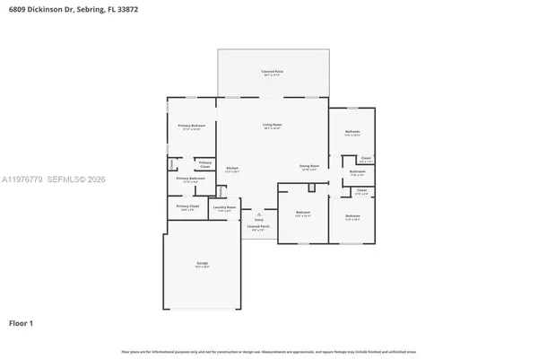 $319,000 | 6809 Dickinson Drive, Sebring, FL 33872