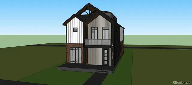 a front view of a house with entryway