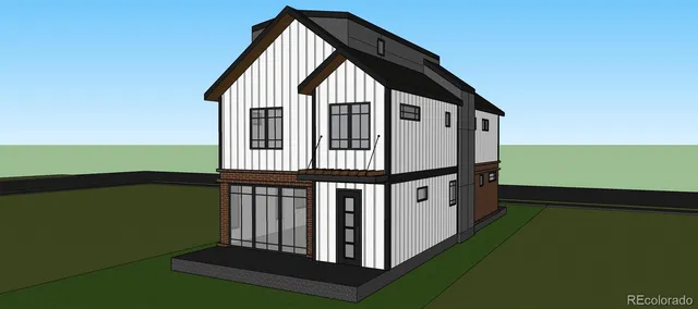 a front view of a house with entryway