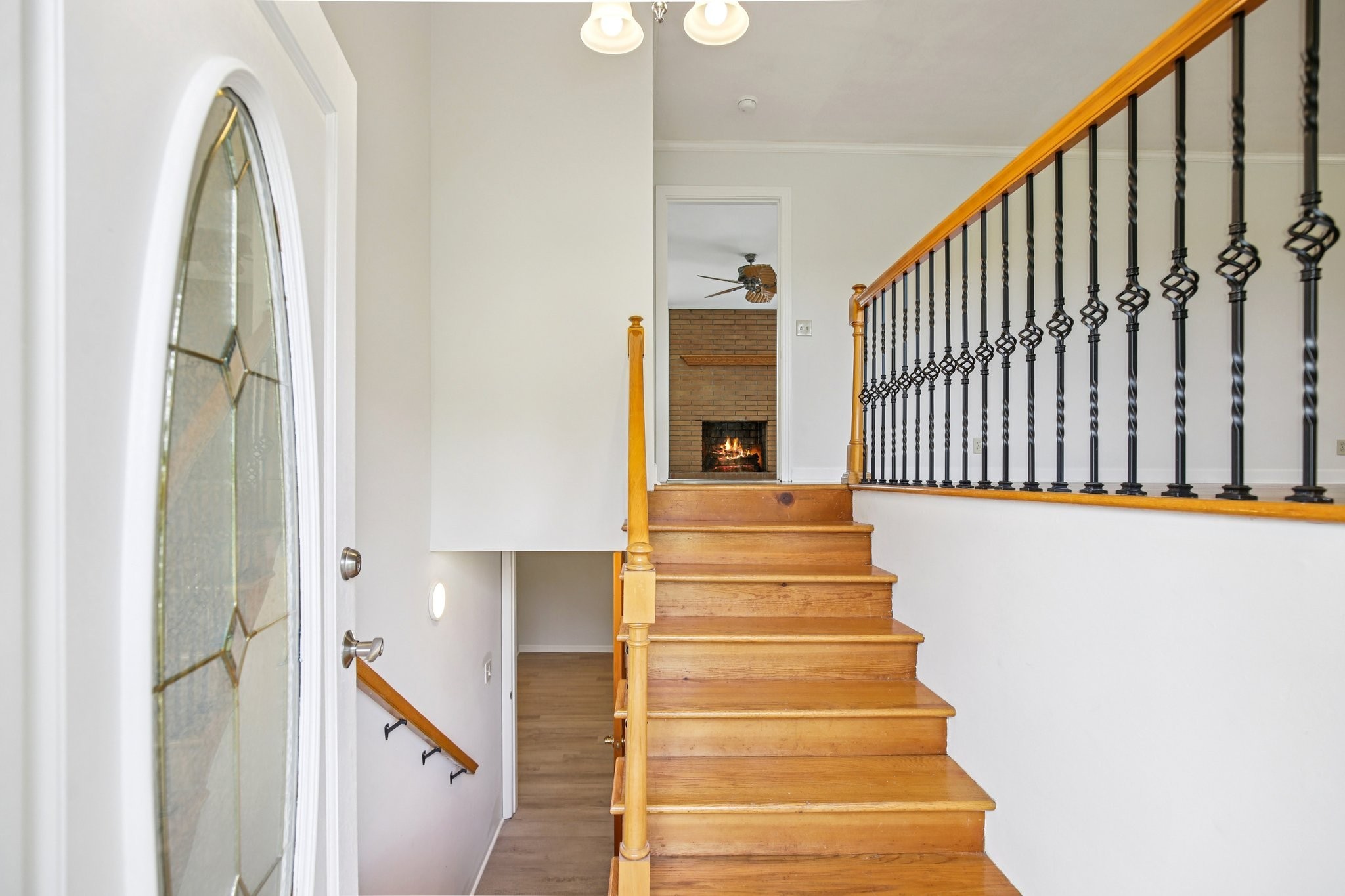 2411 Cloverdale Road Nashville, TN 37214 - Photo 4 of 33 a view of staircase with white walls and railing