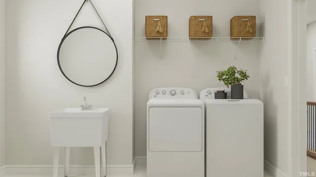 a bathroom with a sink and mirror