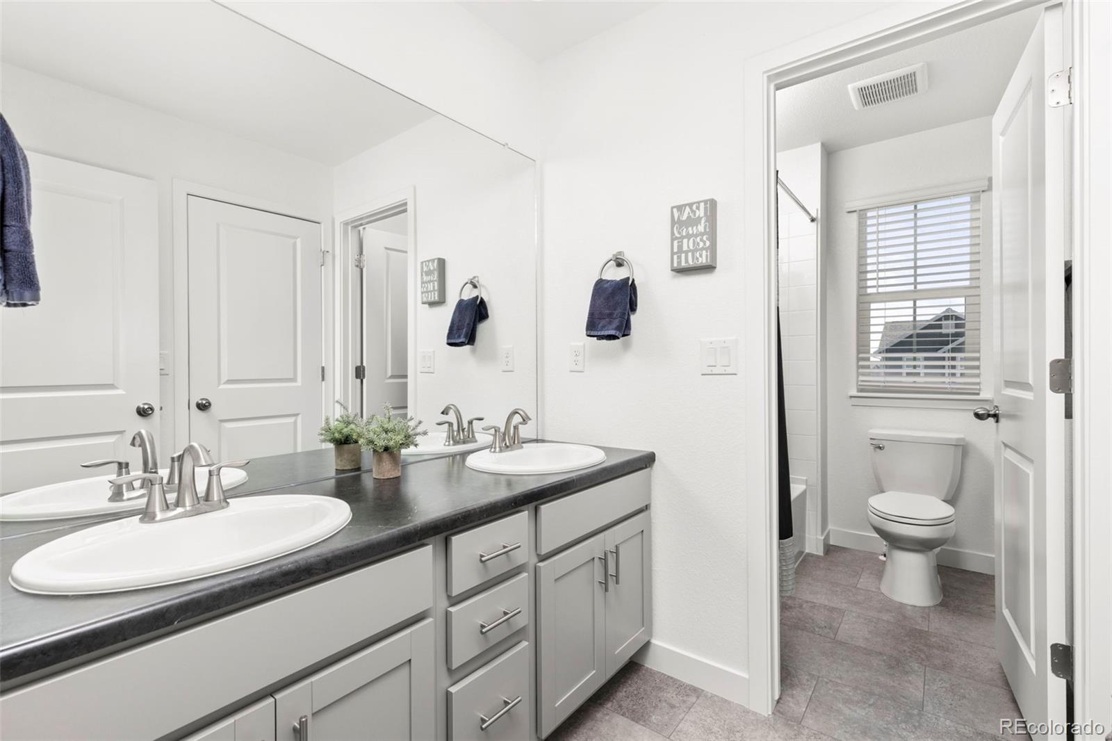 5067 Preserve Place Firestone, CO 80504 - Photo 36 of 50 a bathroom with a toilet sink and mirror