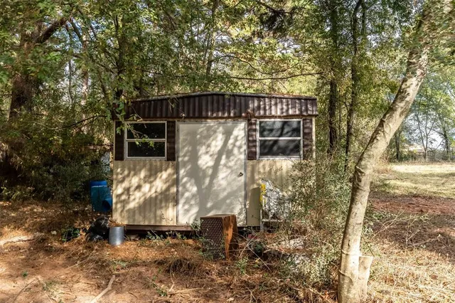 a backyard of a house