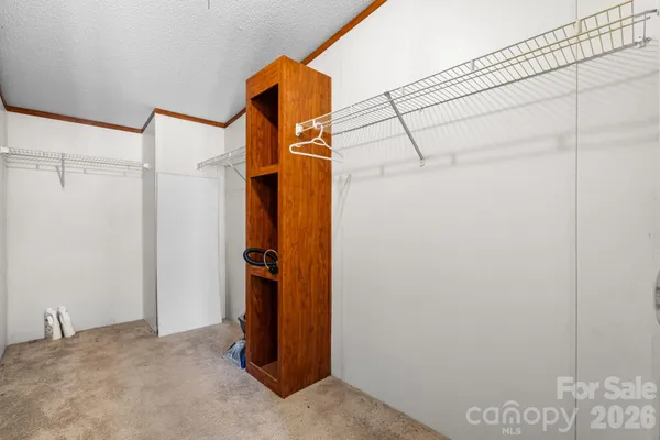 a view of a room with storage