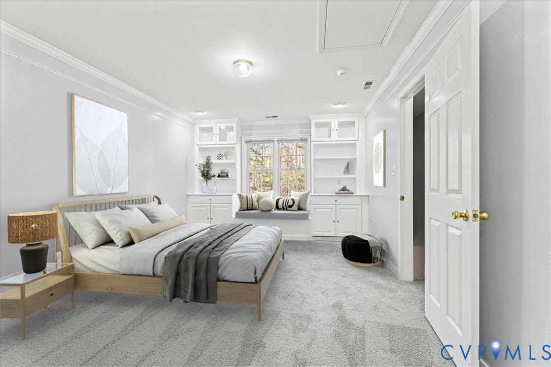 2739 Ridgeview Road Powhatan, VA 23139 - Photo 11 of 42 a spacious bedroom with a bed a couch and a window