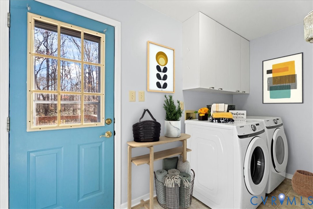 2739 Ridgeview Road Powhatan, VA 23139 - Photo 23 of 42 a utility room with dryer washer and a window