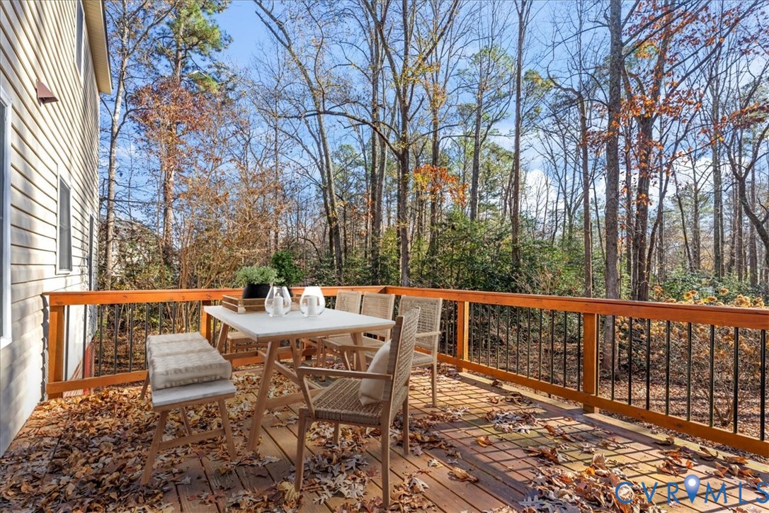 2739 Ridgeview Road Powhatan, VA 23139 - Photo 26 of 42 Wooden deck featuring outdoor dining area