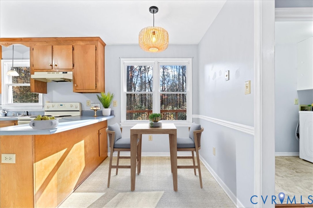 2739 Ridgeview Road Powhatan, VA 23139 - Photo 6 of 42 a kitchen with a sink and a refrigerator
