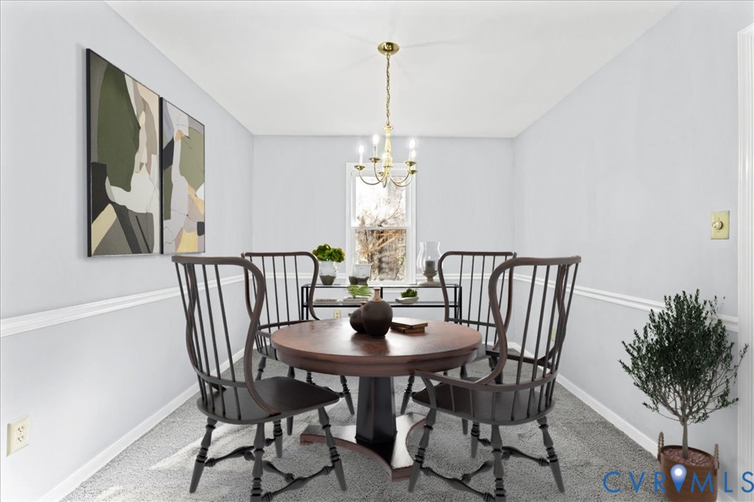 2739 Ridgeview Road Powhatan, VA 23139 - Photo 10 of 42 a view of a dining room with furniture window and outside view