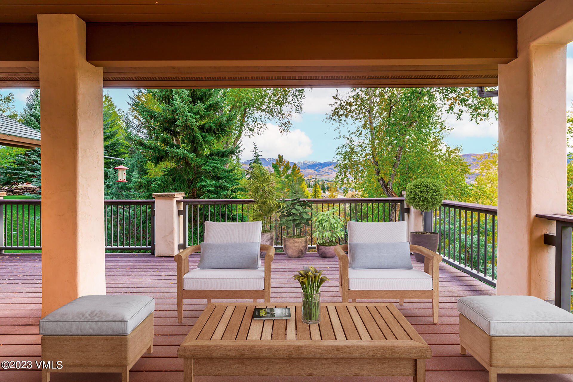 983 Beard Creek Road Edwards, CO 81632 - Photo 8 of 29 a view of balcony with wooden floor and outdoor seating