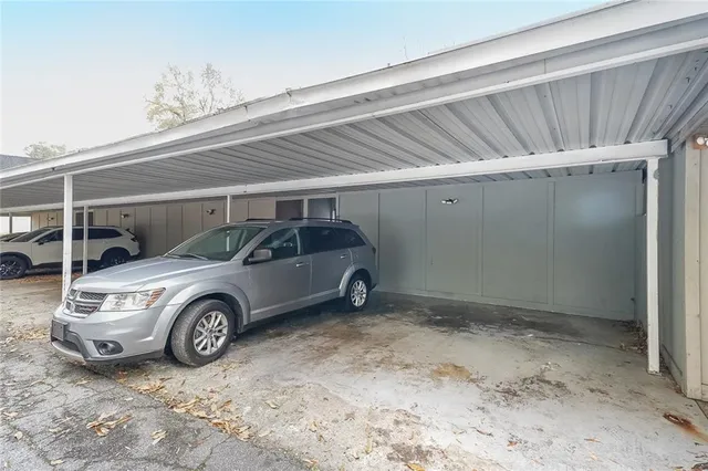 a view of parking garage
