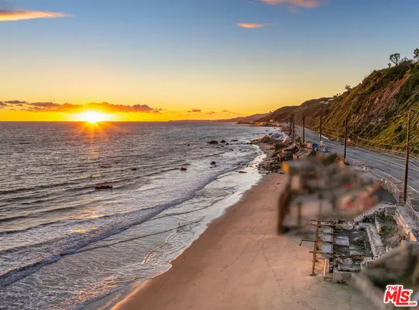 a view of an ocean and beach