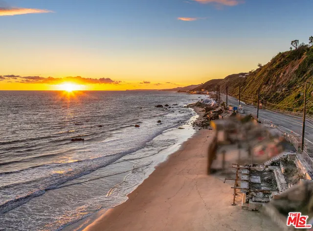 a view of an ocean and beach