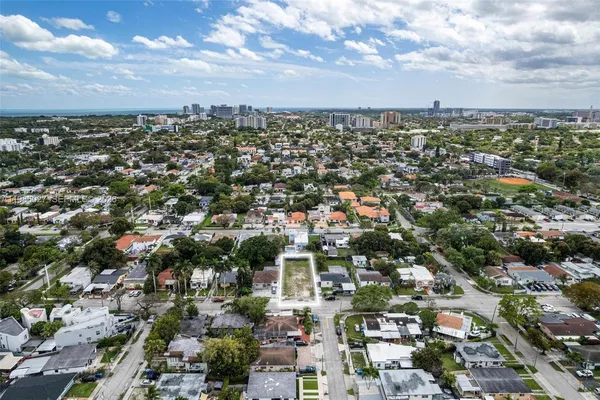 an aerial view of a city