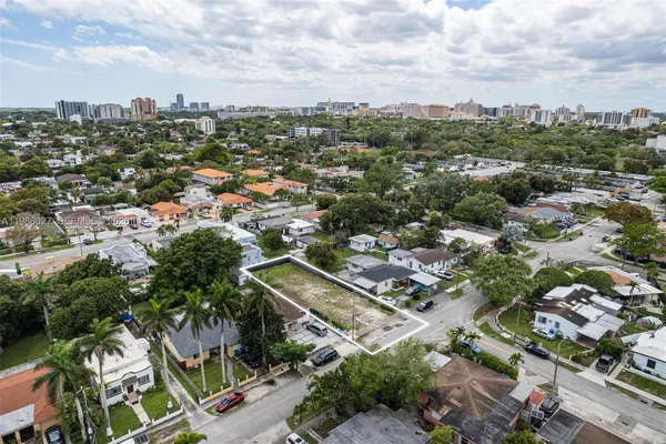 an aerial view of multiple house