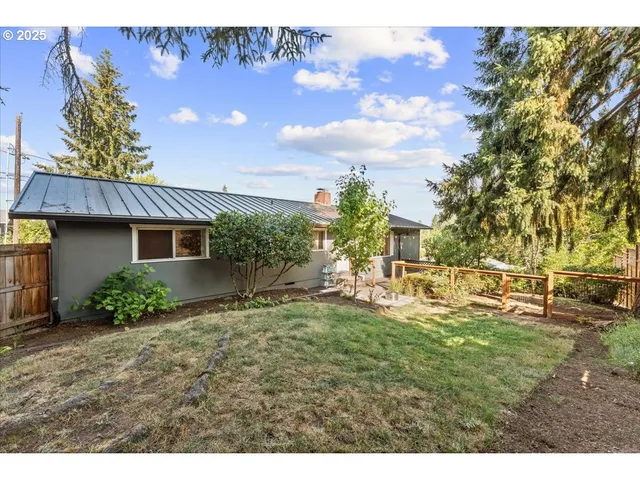 an aerial view of houses with outdoor space