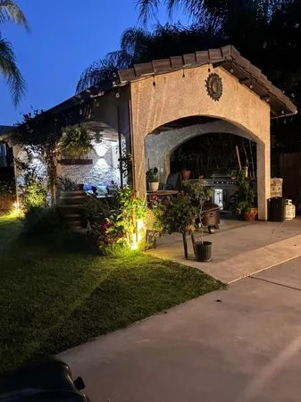 a view of house with garden