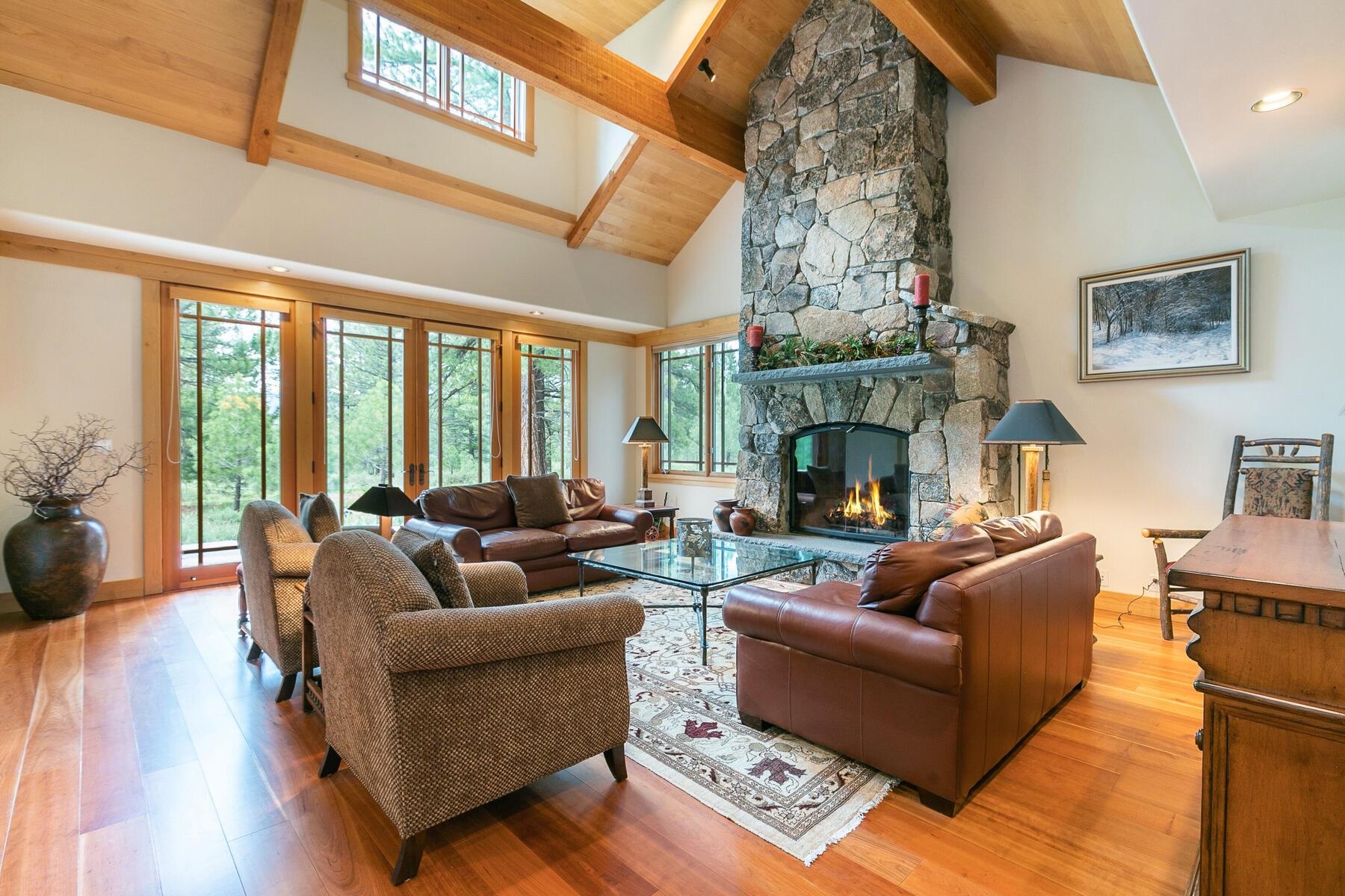 8433 Jake Teeter Drive Truckee, CA 96161 - Photo 5 of 21 a living room with furniture large window and fireplace