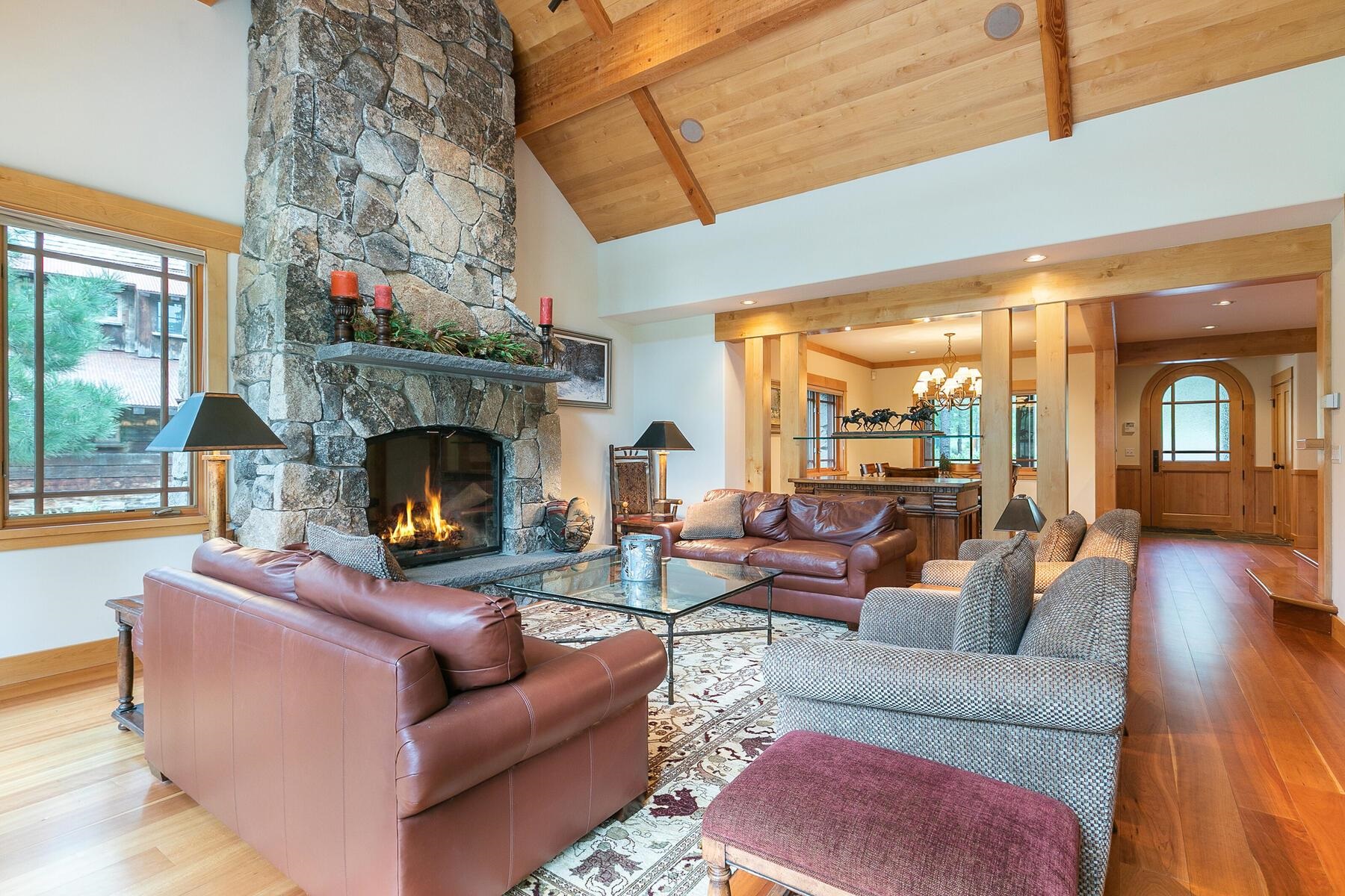 8433 Jake Teeter Drive Truckee, CA 96161 - Photo 6 of 21 a living room with furniture and a fireplace