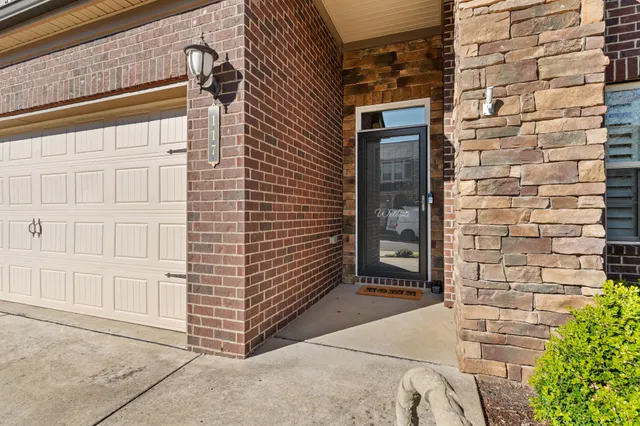 a view of front door of house