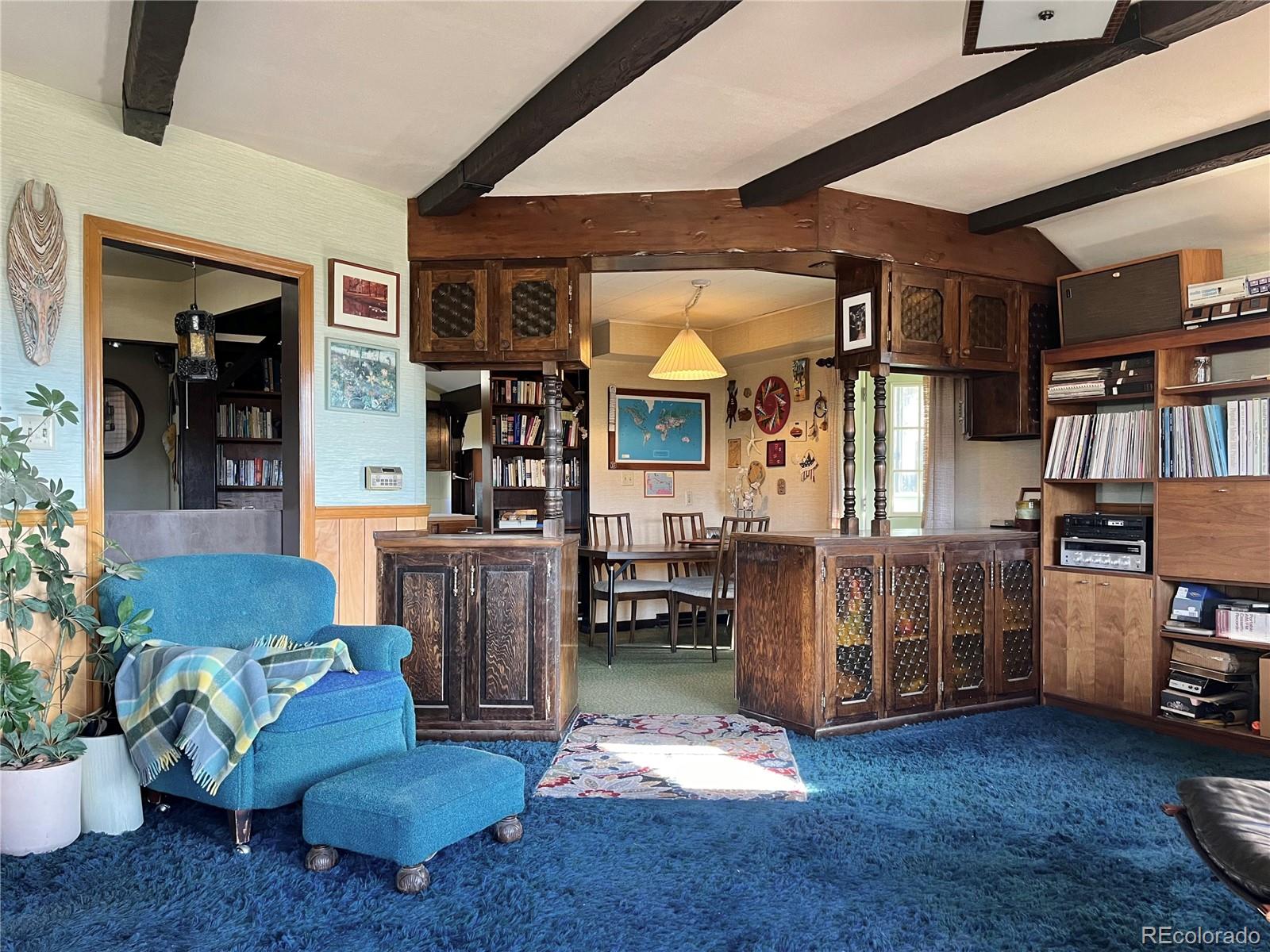 160 South Circle Drive Bailey, CO 80421 - Photo 16 of 26 a living room with furniture and a wooden floor