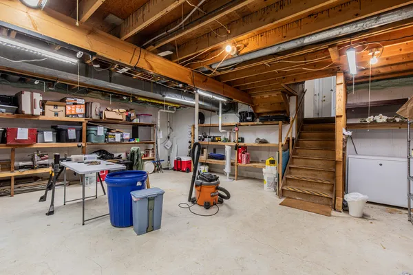 a view of storage and utility room