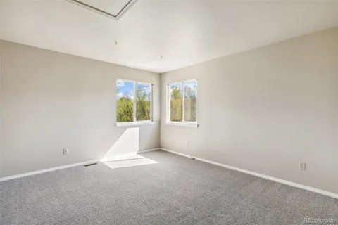 an empty room with a window